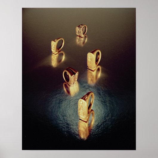 Vijf ringen van de Tutankhamun Poster (Voorkant)