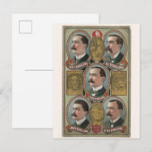 Vijf Ringling Brother's Bust Portretten Briefkaart (Voorkant / Achterkant)