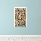 Vijf Ringling Brother's Bust Portretten Canvas Afdruk (Insitu (Houten vloer))