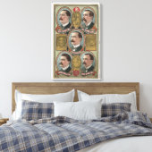 Vijf Ringling Brother's Bust Portretten Canvas Afdruk (Insitu (Slaapkamer))