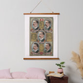 Vijf Ringling Brother's Bust Portretten Hangend Wandkleed (Slaapkamer)