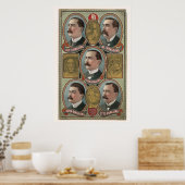 Vijf Ringling Brother's Bust Portretten Poster (Keuken)