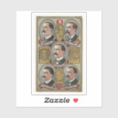 Vijf Ringling Brother's Bust Portretten Sticker (Vel)