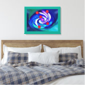 Vijf rode sterren canvas afdruk (Insitu (Slaapkamer))