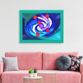 Vijf rode sterren canvas afdruk (Insitu (Woonkamer))