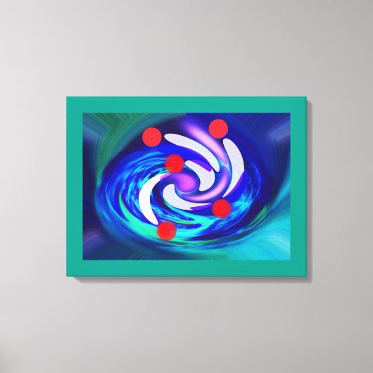 Vijf rode sterren canvas afdruk (Voorkant)