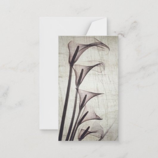 Vijf  röntgenbloemen notitiekaartje (Voorkant)