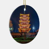 Vijf-roofpagode bij de Asakusa-tempel in Tokio Keramisch Ornament (Rechts)