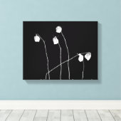 Vijf Rozen Canvas Afdruk (Insitu (Houten vloer))