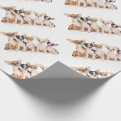 Vijf schattige puppies cadeaupapier (Hoek)