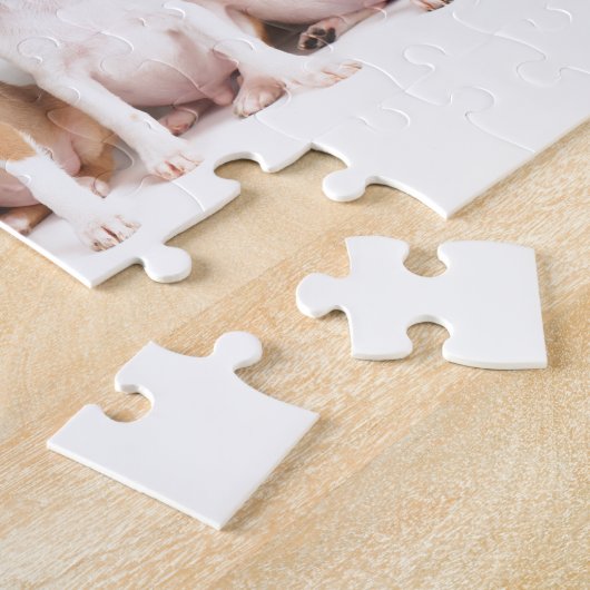 Vijf schattige puppies legpuzzel (Zijkant)