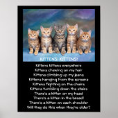 Vijf Schattige tablets door Kittens Poster (Voorkant)