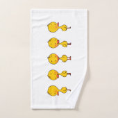 Vijf Schattigee Cartoon Yellow Ducks Bad Handdoek (Handdoek)