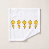 Vijf Schattigee Cartoon Yellow Ducks Bad Handdoek (Wasdoekje)