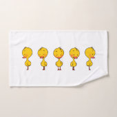 Vijf Schattigee Cartoon Yellow Ducks Bad Handdoek (Handdoek)
