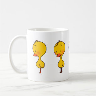 Vijf Schattigee Cartoon Yellow Ducks Koffiemok