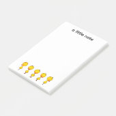 Vijf Schattigee Cartoon Yellow Ducks Post-it® Notes (Schuin)