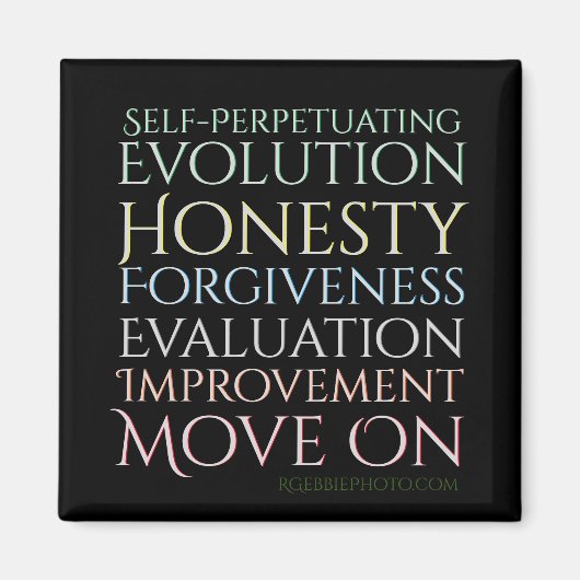 Vijf sleutels die zelf evolutie uitvoeren magneet (Voorkant)