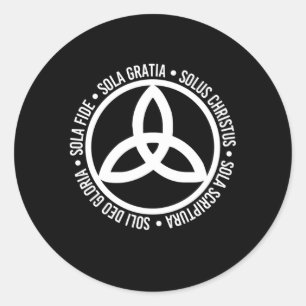Vijf Solas Christelijke Trinity Triquetra Ronde Sticker