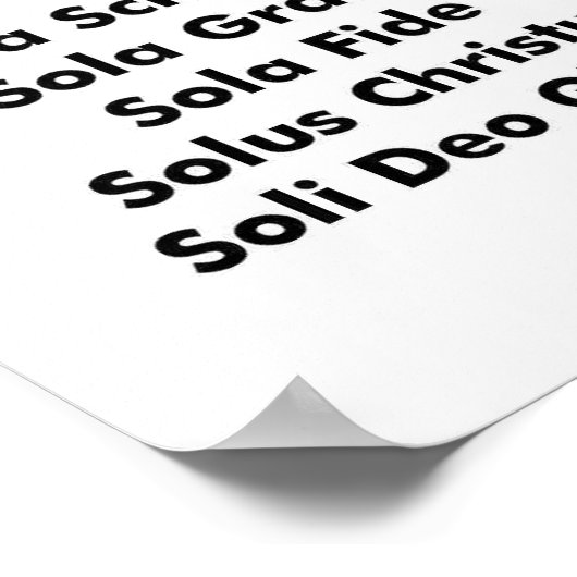 Vijf Solas-Poster Poster (Hoek)