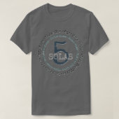 Vijf Solas van de Hervorming T-shirt (Design voorkant)