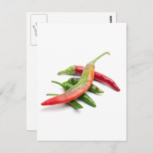 Vijf Spaanse peper Briefkaart (Voorkant / Achterkant)