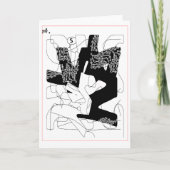 Vijf Spoken (zwart, wit en rood) Kaart (Voorkant)