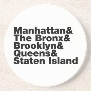 Vijf stadsdelen ~ New York City Zandsteen Onderzetter