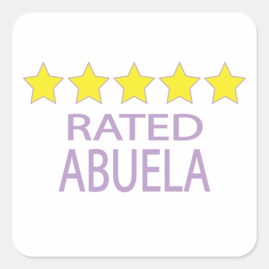 Vijf Star Abuela Vierkante Sticker (Voorkant)