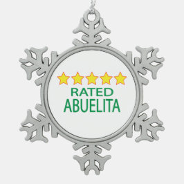 Vijf Star Abuelita Tin Sneeuwvlok Ornament