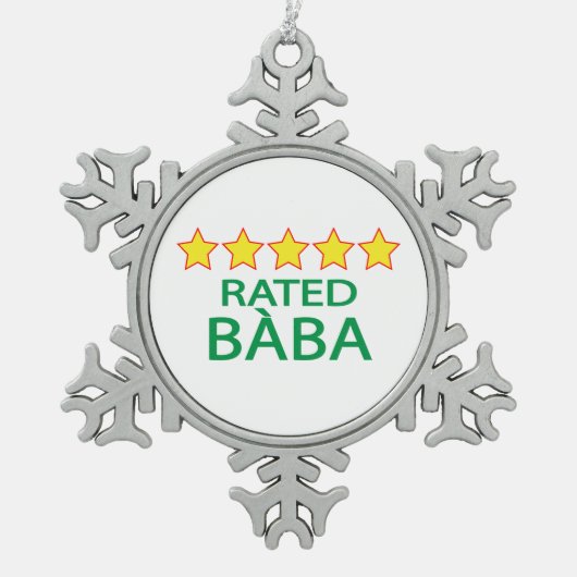 Vijf Star Bàba Tin Sneeuwvlok Ornament (Voorkant)