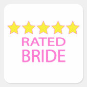 Vijf Star Bride Vierkante Sticker (Voorkant)