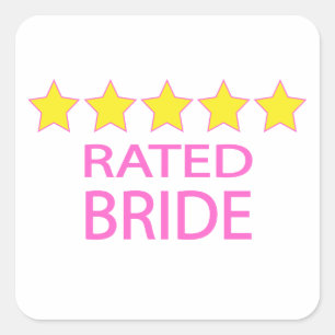Vijf Star Bride Vierkante Sticker