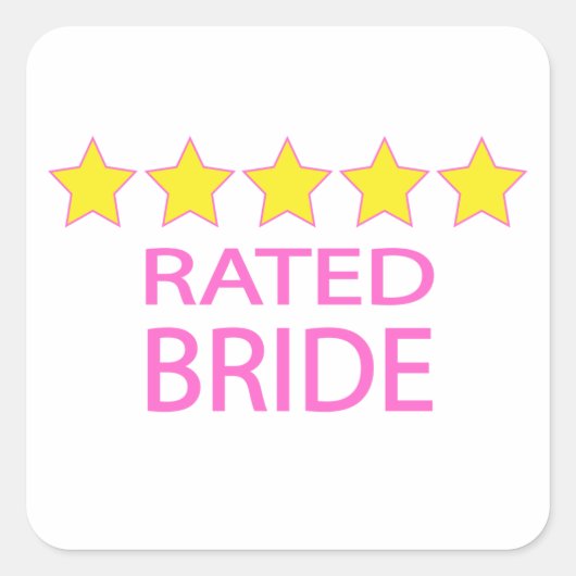 Vijf Star Bride Vierkante Sticker (Voorkant)