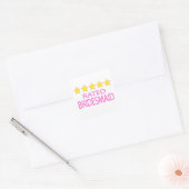 Vijf Star Bridesmaid Vierkante Sticker (Envelop)