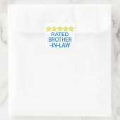 Vijf Star Brother-In-Law Vierkante Sticker (Tas)