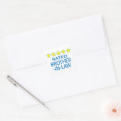 Vijf Star Brother-In-Law Vierkante Sticker (Envelop)