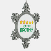 Vijf Star Brother Tin Sneeuwvlok Ornament (Links)