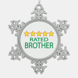 Vijf Star Brother Tin Sneeuwvlok Ornament