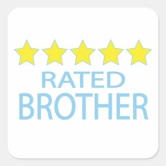 Vijf Star Brother Vierkante Sticker (Voorkant)