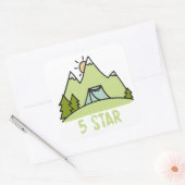 Vijf Star Camping Vierkante Sticker (Envelop)