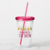Vijf Star Cat Mam Acryl Drinkbeker (Achterkant)