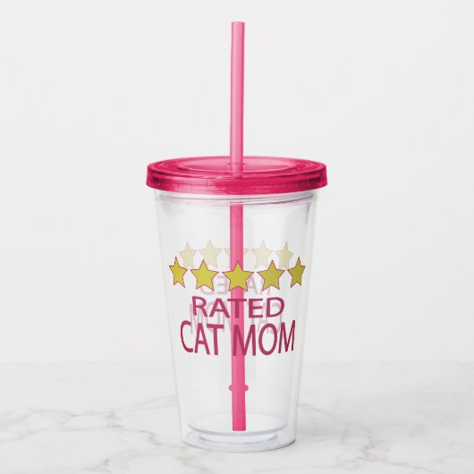 Vijf Star Cat Mam Acryl Drinkbeker (Voorkant)