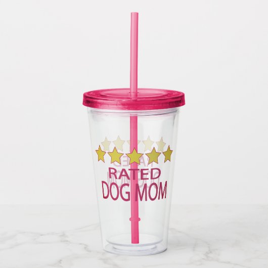 Vijf Star Dog mama Acryl Drinkbeker (Voorkant)