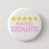 Vijf Star Goddochter Ronde Button 5,7 Cm (Voorkant)