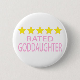 Vijf Star Goddochter Ronde Button 5,7 Cm