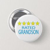 Vijf Star Grandson Ronde Button 5,7 Cm (Voorkant /achterkant)