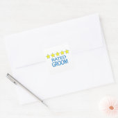 Vijf Star Groom Vierkante Sticker (Envelop)