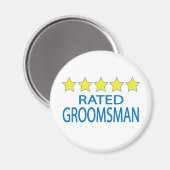 Vijf Star Groomsman Magneet (Voorkant / Achterkant)
