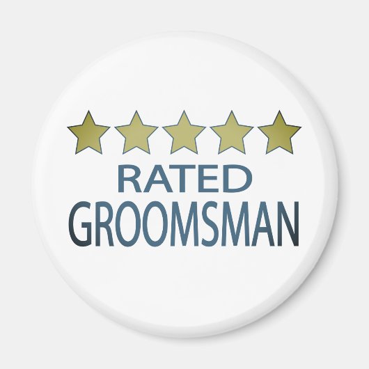 Vijf Star Groomsman Magneet (Voorkant)